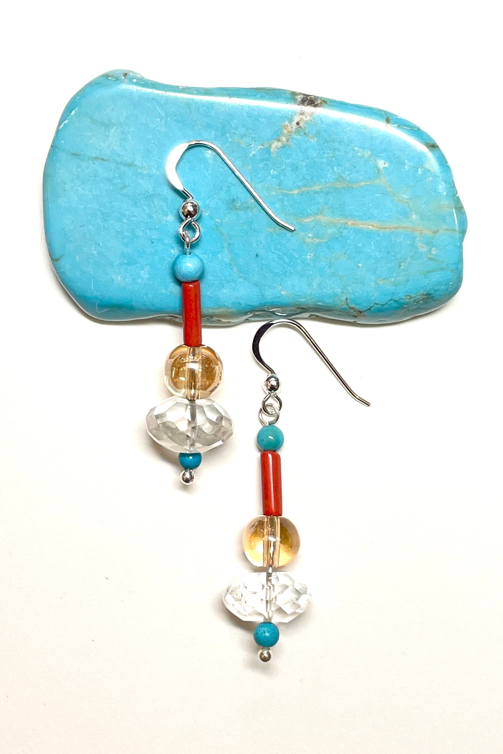Blue wave on sale crystal earrings