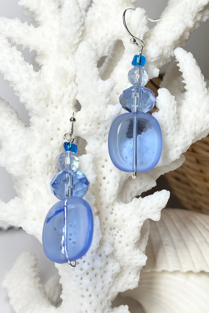 The Earrings Blue Trio Drop are the perfect pop of summer blue for your summer wardrobe
