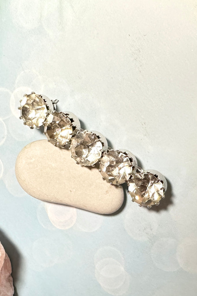 A super cute retro style diamante bar brooch, in very good condition, from early 1990's.