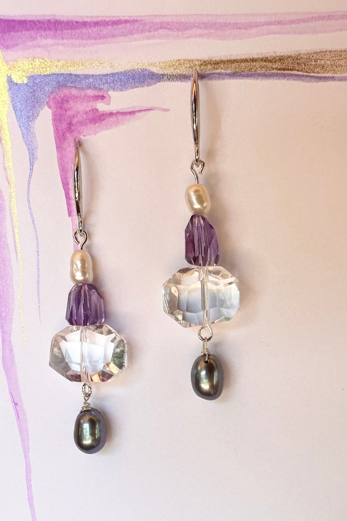 The Histoire earrings are designed using an assortment of new, old and repurposed stones, each stone has a story to tell and together they are a powerful link to what was, and to what is to come.&nbsp;

Softly rounded Carnelian bead.
Citrine nugget bead and a tiny pearl.
Drop style earrings statement earrings.
