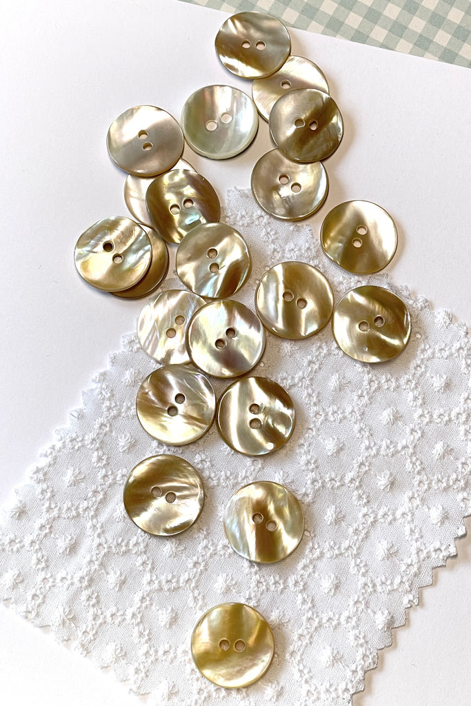 Buttons Golden Awabi Natual Shell Button