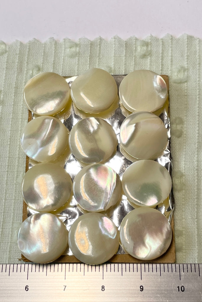 Buttons Mother of Pearl Shell on Card Vintage