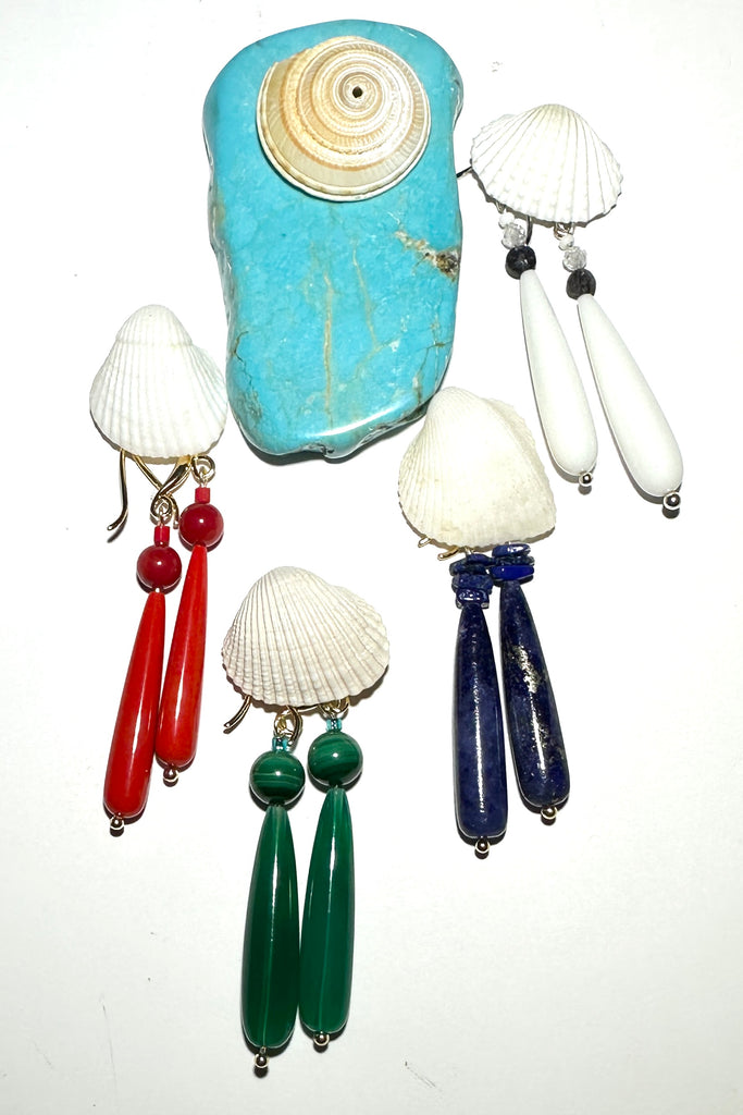 Gorgeous white drop earrings, a perfectly chic swing style to add a pop of style this summer