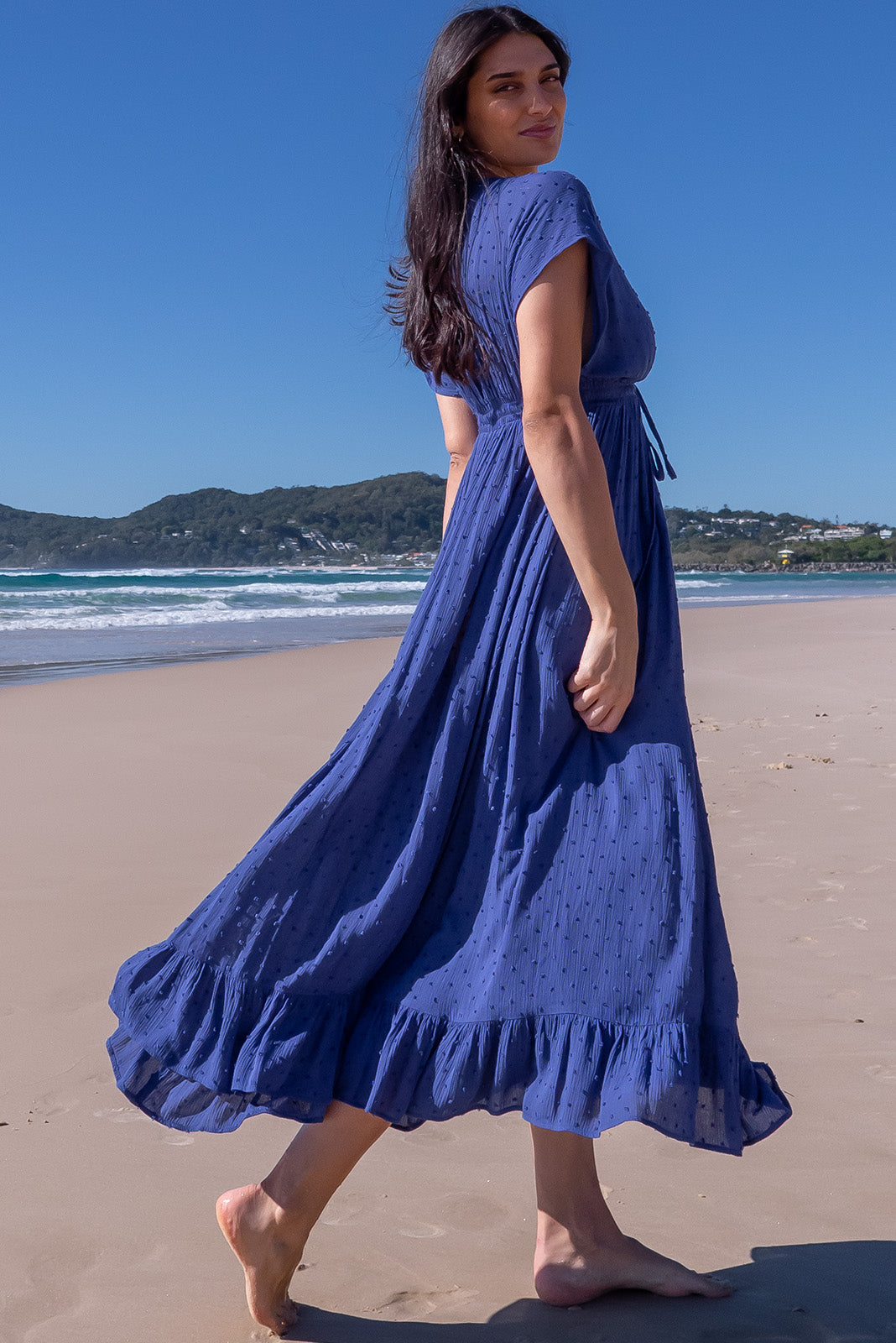 Linden Ocean Blue Maxi Dress Mombasa Rose Boutique Seaside Style