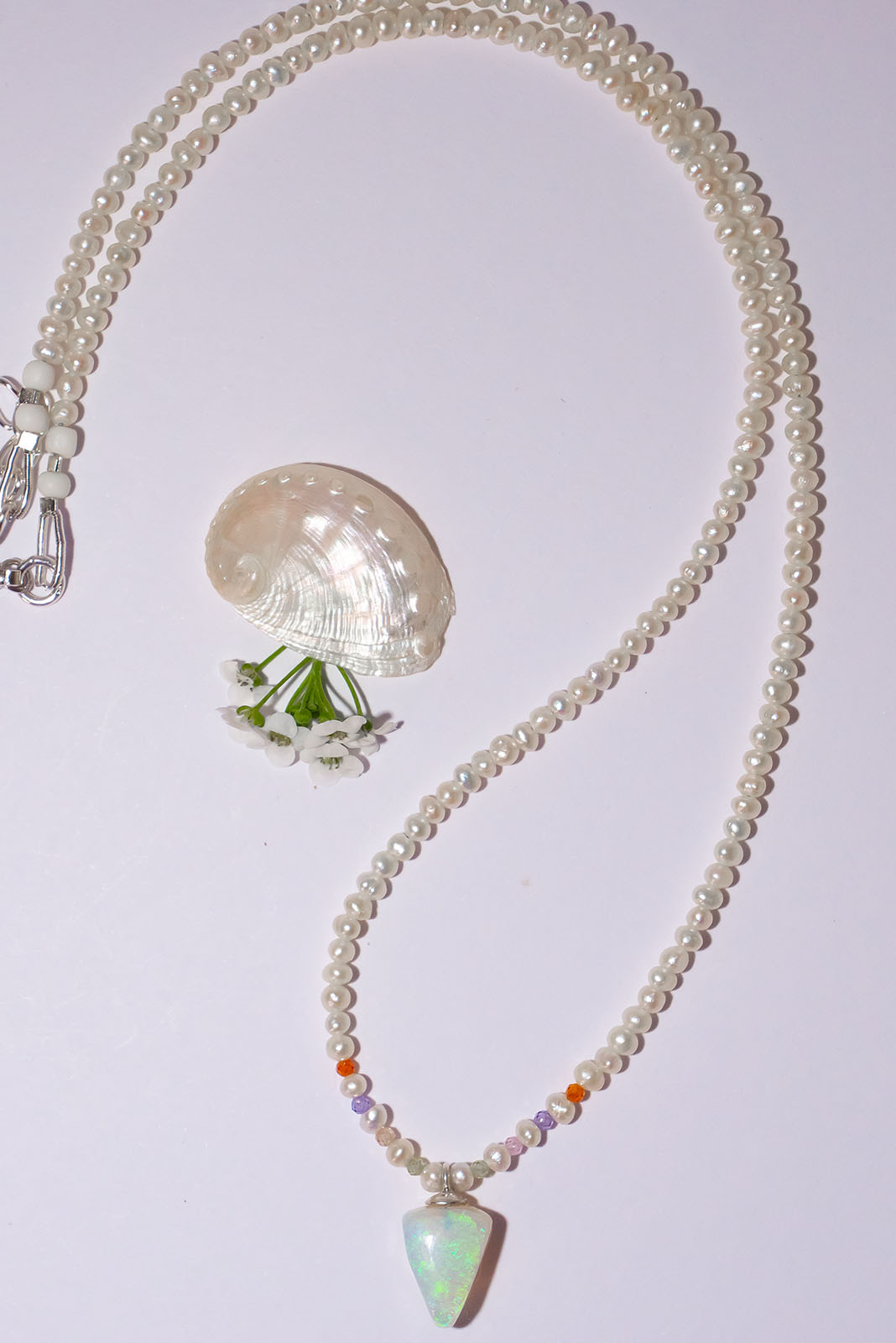 Crystal moti necklace deals