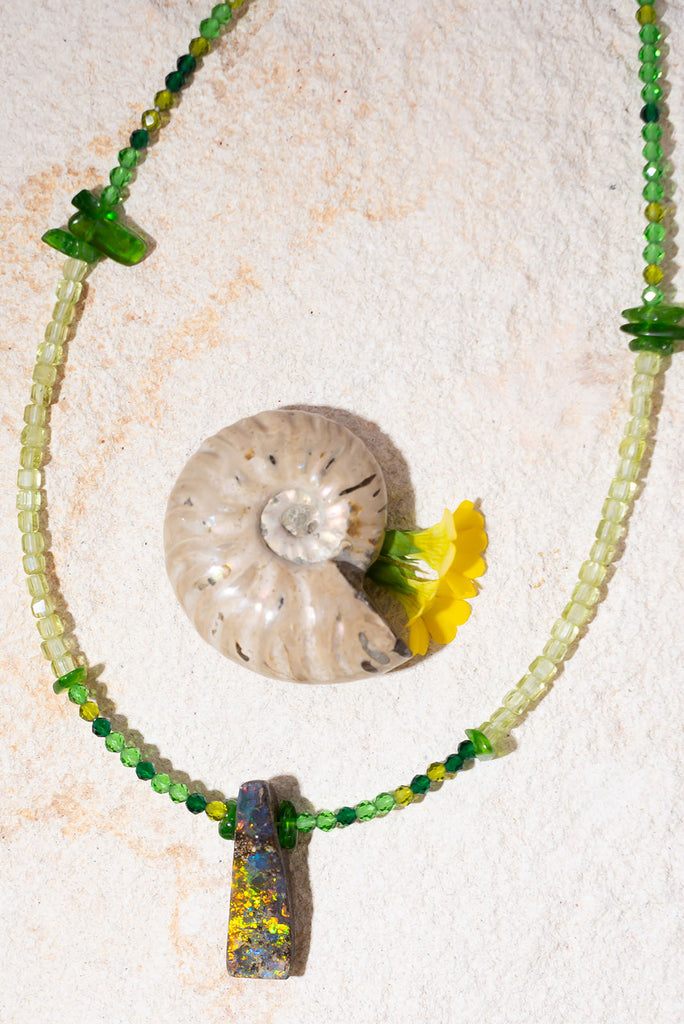 Gorgeously green this beautiful piece sparkles, shimmers and shines.
