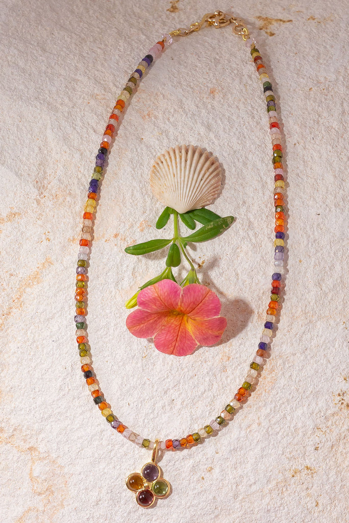 Shimmer, shine & sparkle, this radiant necklace has it all.