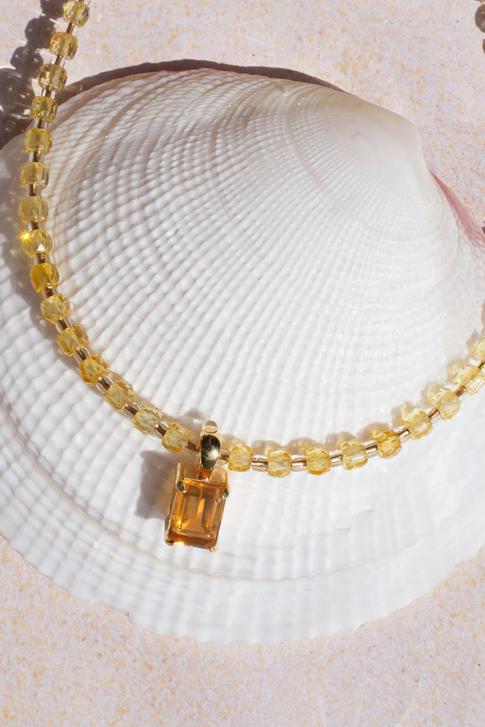 Like a sparkling ray of sunshine after a storm this radiant necklace will add some shimmer and shine to your life.