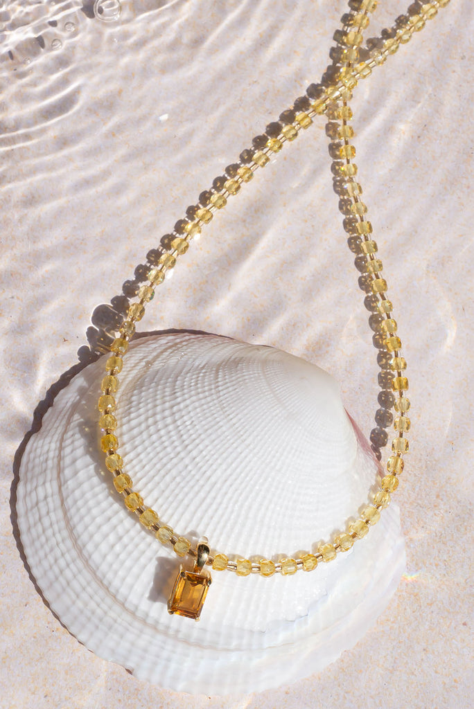 Like a sparkling ray of sunshine after a storm this radiant necklace will add some shimmer and shine to your life.