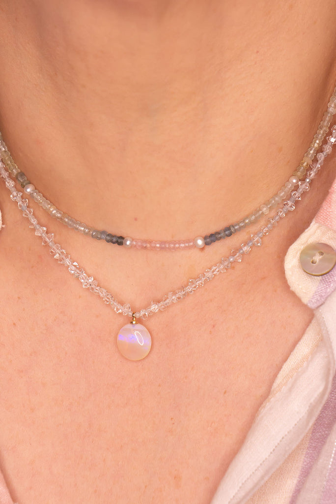 Whilst this necklace might be quite in colour it certainly stands out with its stunning sparkle.