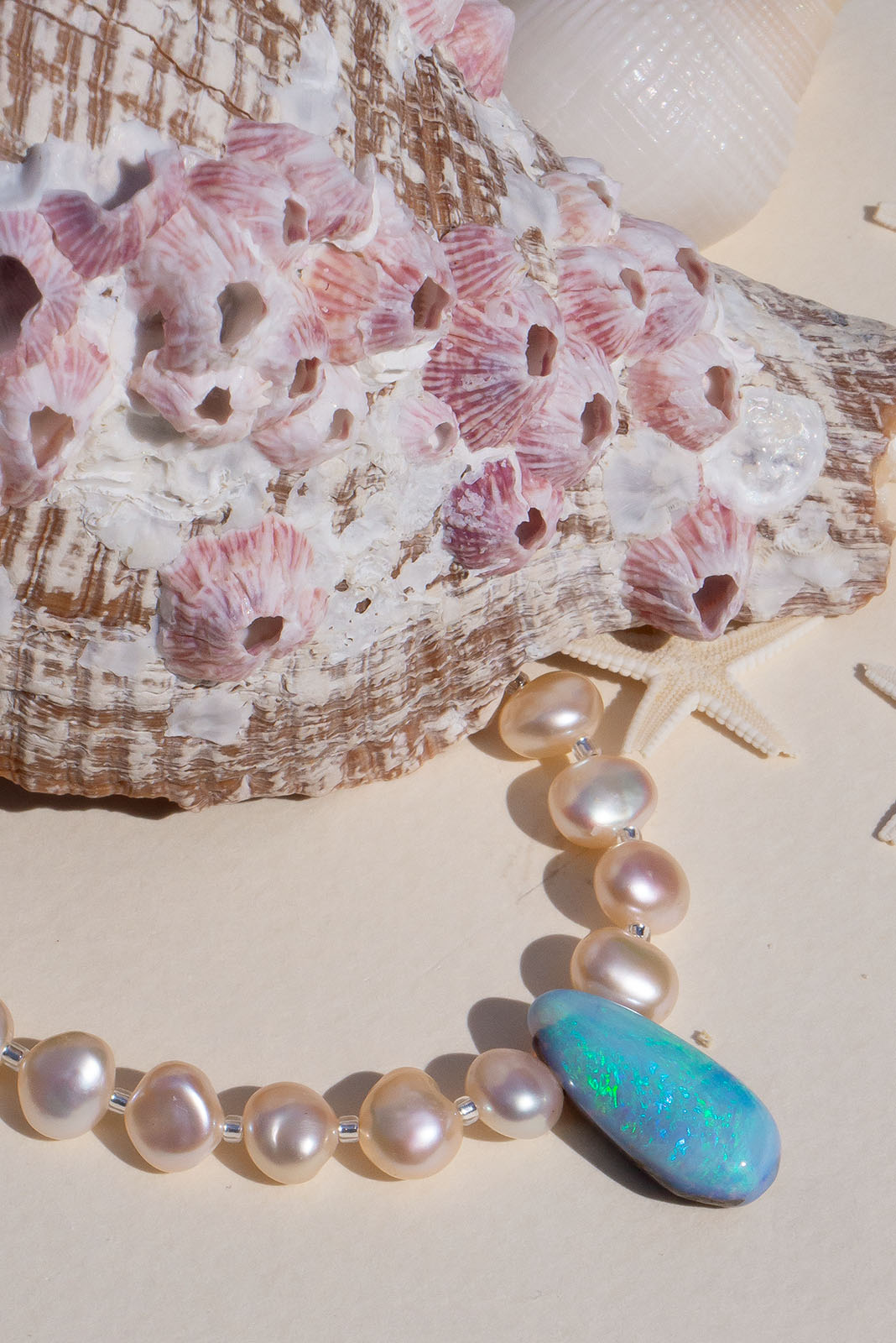 Opal and pearl necklace discount