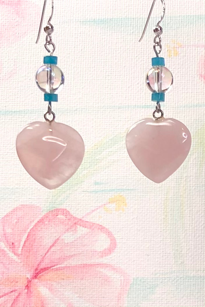 Affinity Gems Rose Quartz Dangle Earrings, Sterling Silver - QVC.com