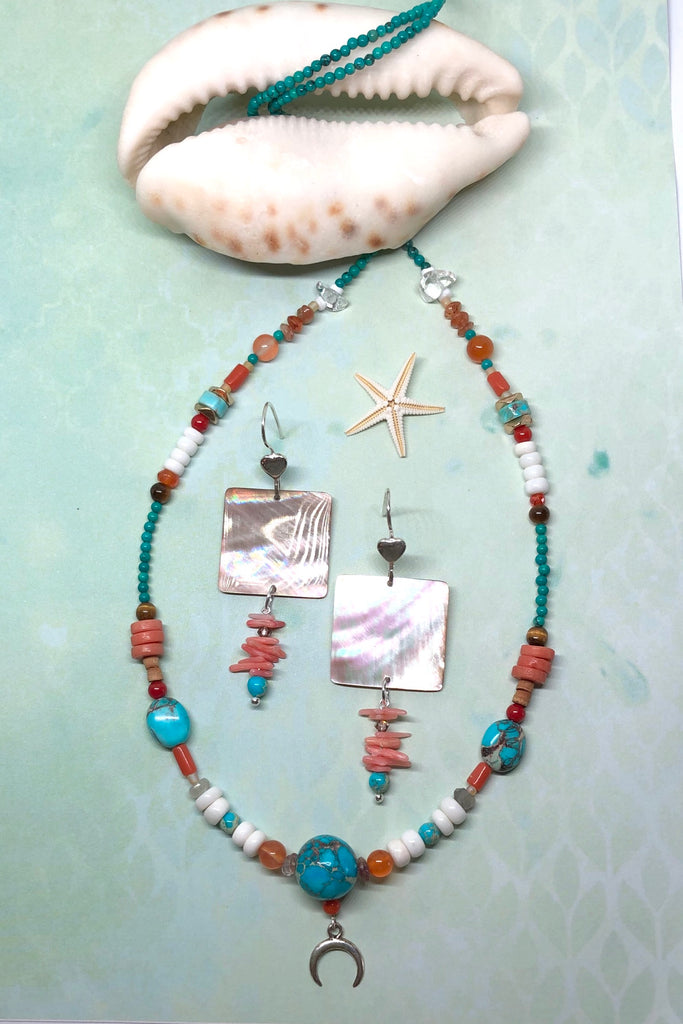 This necklace is a one off piece, the stones are all natural semi precious gems