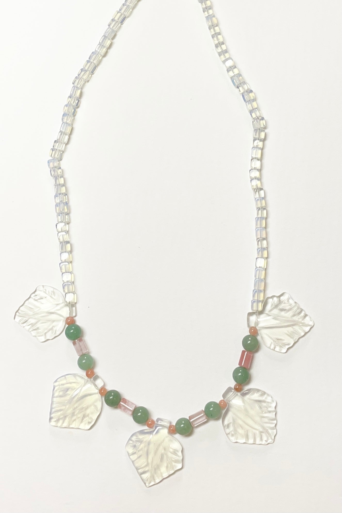 Necklace Moonstone Gemstones | Mombasa Rose Boutique | Handmade