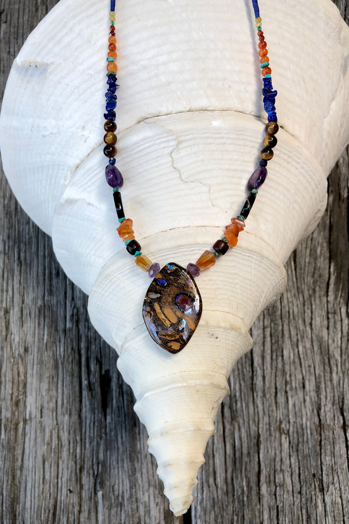australian opal pendant necklace