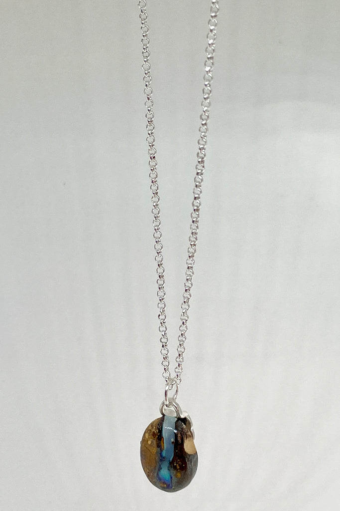 This genuine Australian Opal pendant stone was cut and polished in Australia. 
