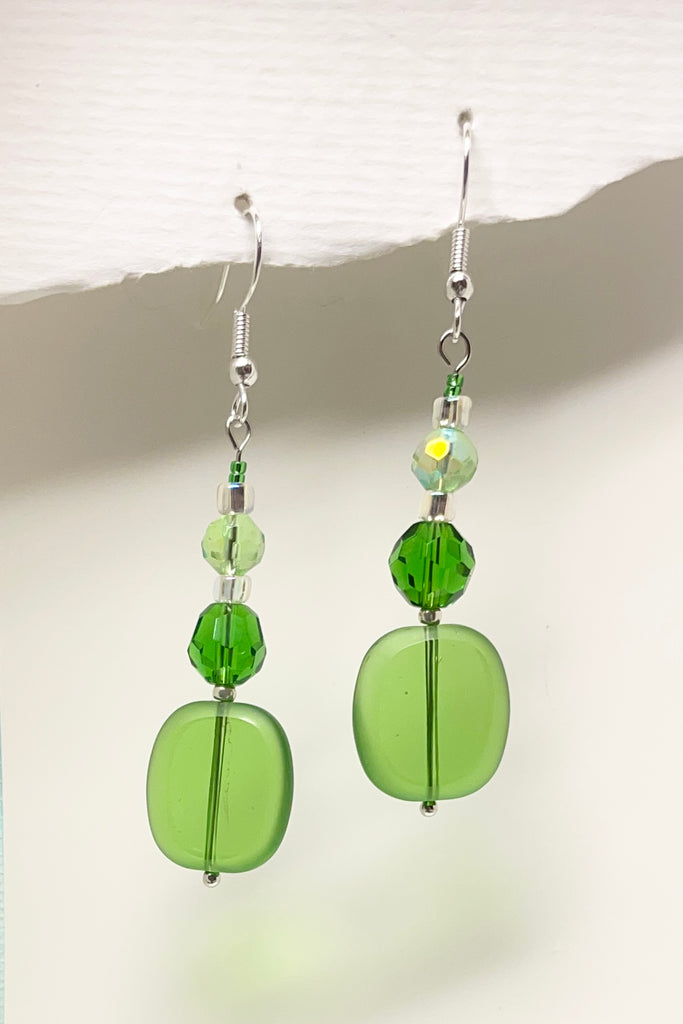 The Earrings Green Trio Drop are the perfect pop of summer green for your next special event.