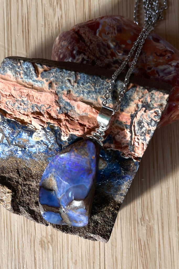 genuine Australian Opal pendant stone