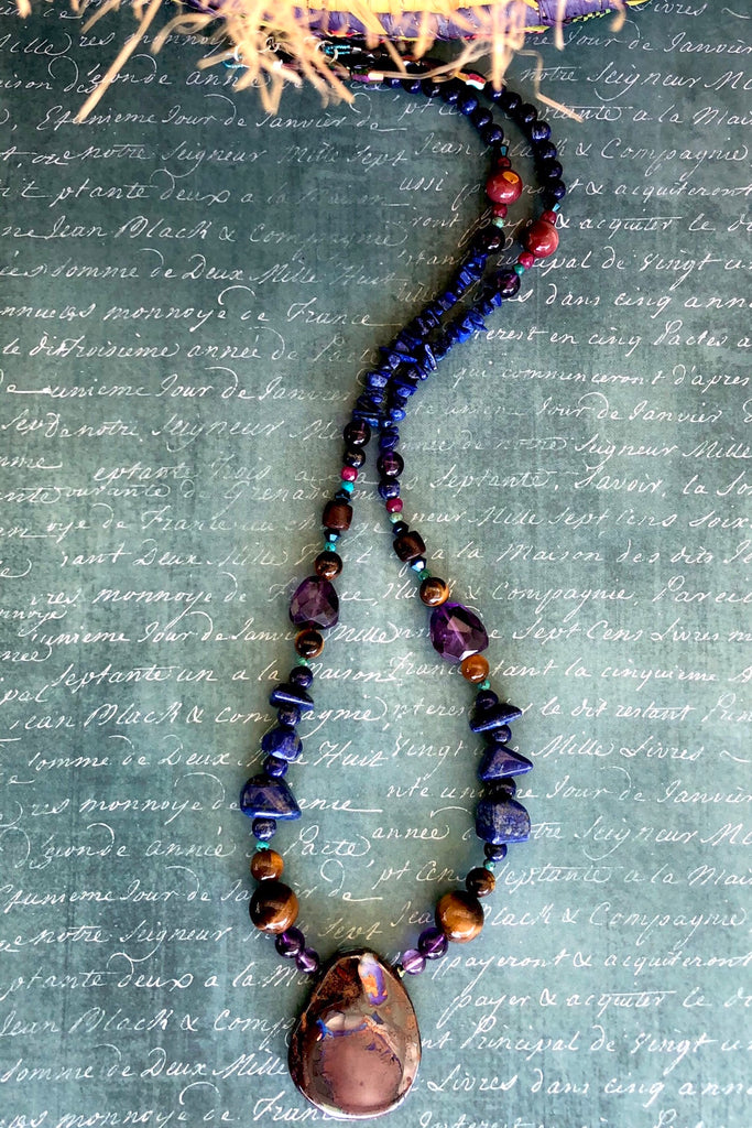 Australian Boulder Opal necklace