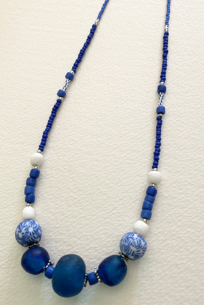 This necklace is from our exclusive range of jewellery highlighting the beautiful African recycled glass beads