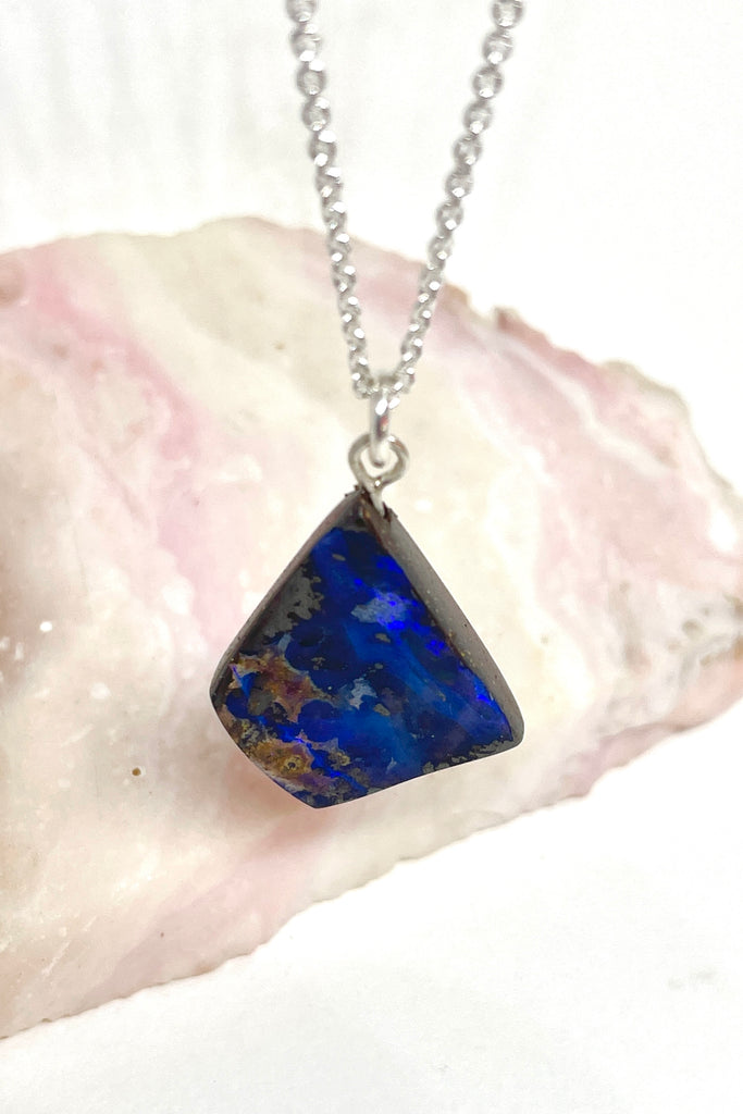 This genuine Australian Opal pendant stone was cut and polished in Australia. 