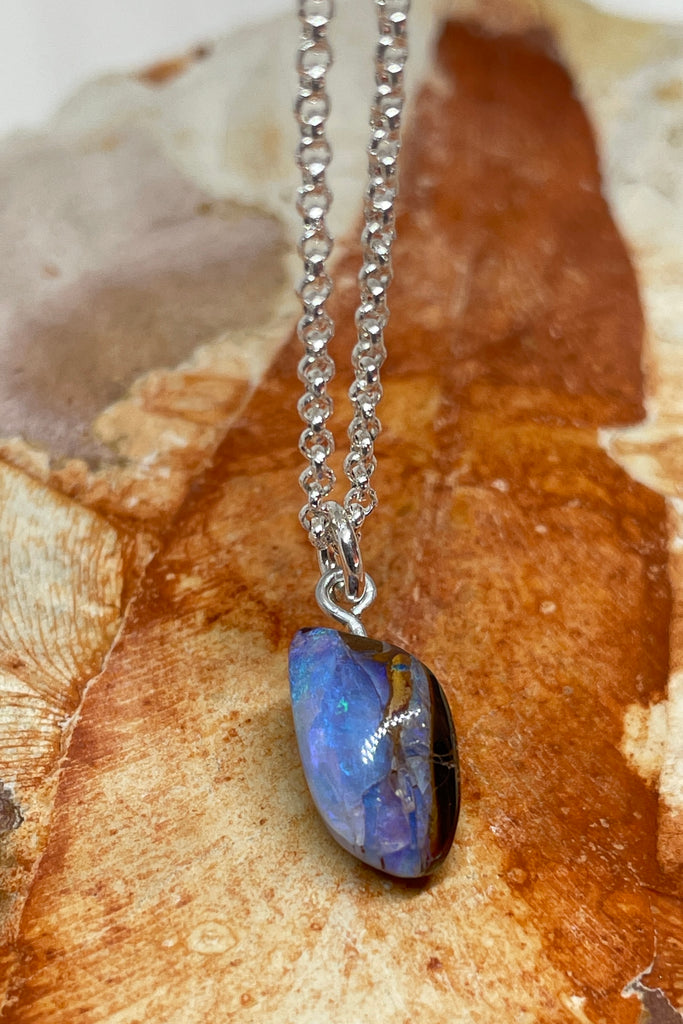 This genuine Australian Opal pendant stone was cut and polished in Australia. 