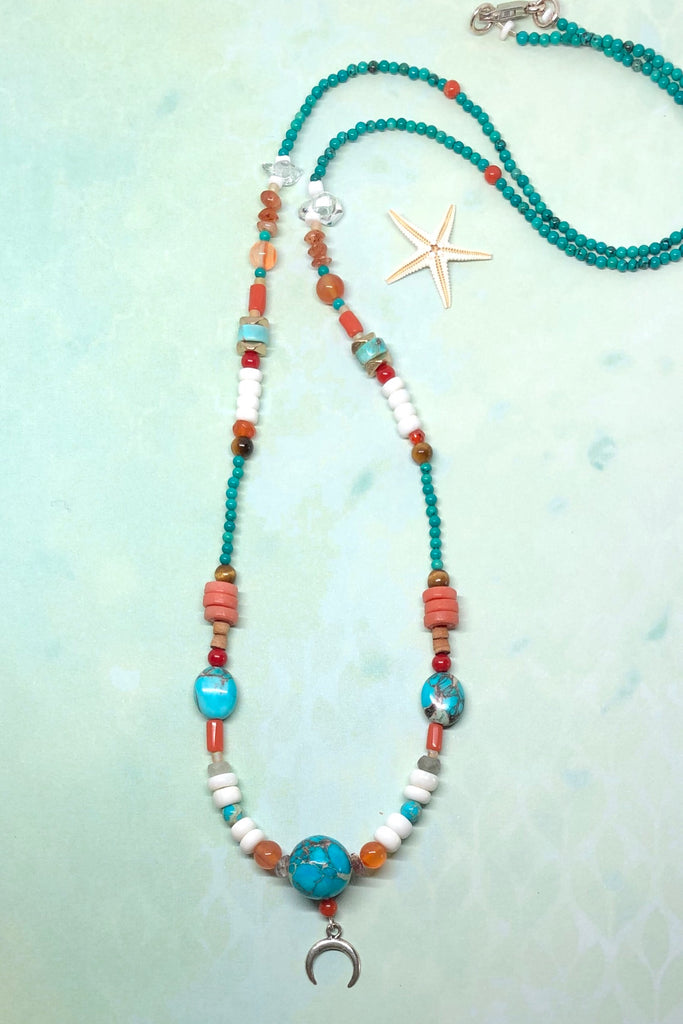 This necklace is a one off piece, the stones are all natural semi precious gems