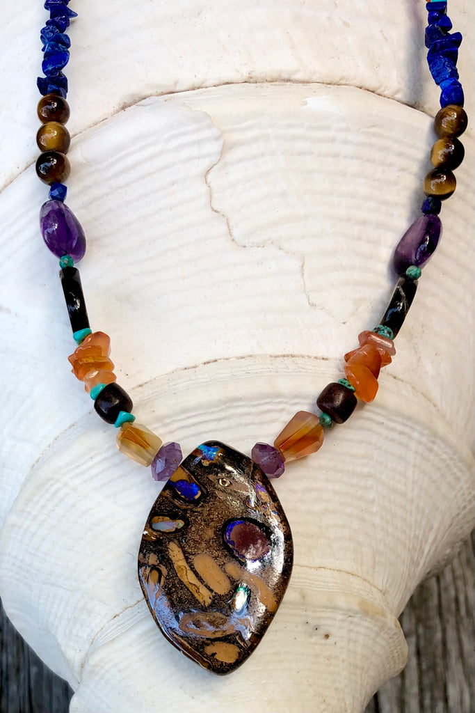 australian opal pendant necklace