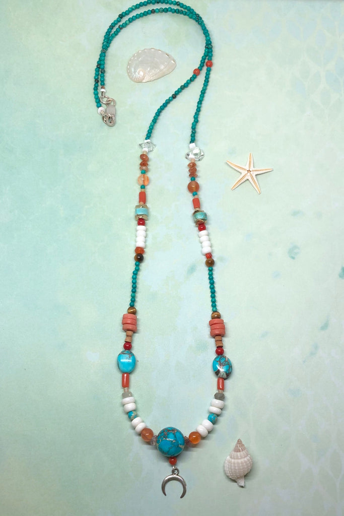 This necklace is a one off piece, the stones are all natural semi precious gems