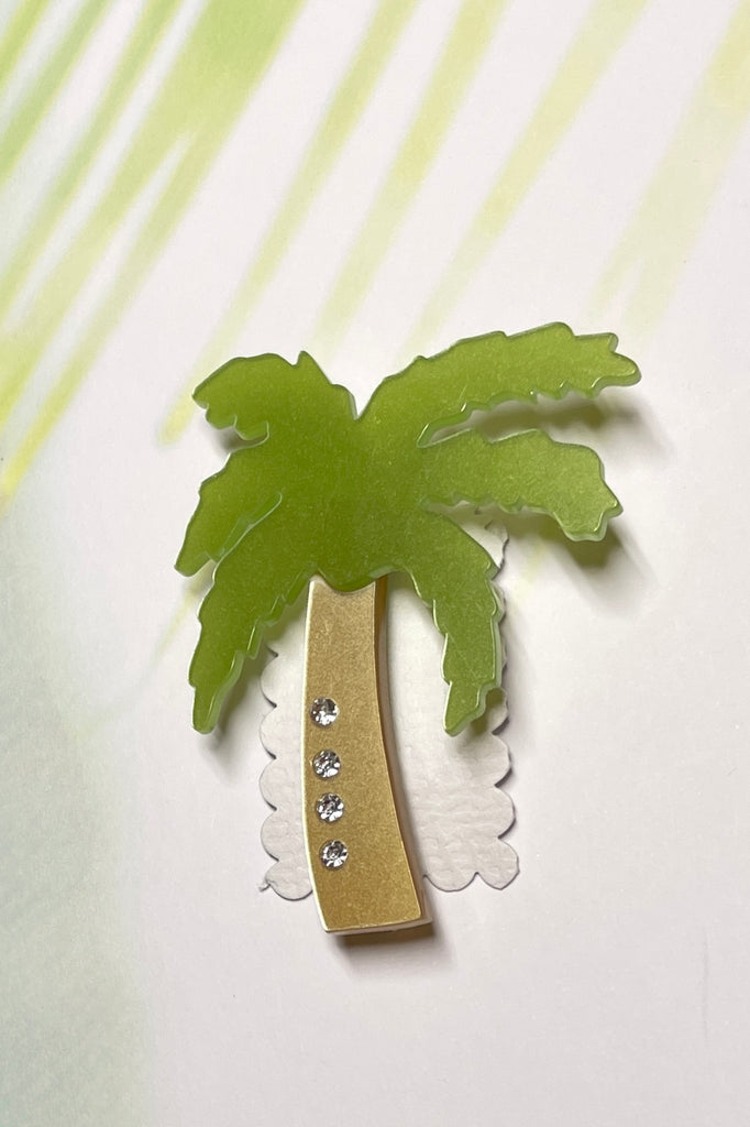 Palm tree brooch