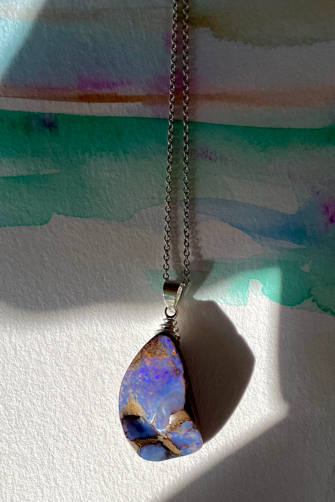 genuine Australian Opal pendant stone