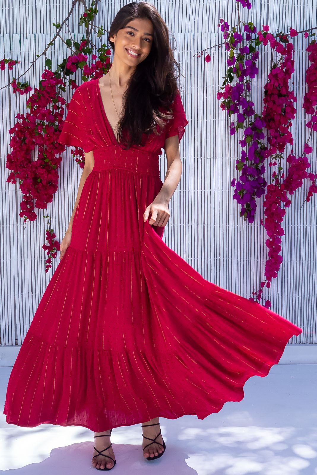 Romance Dark Red Maxi Dress, Mombasa Rose Boutique