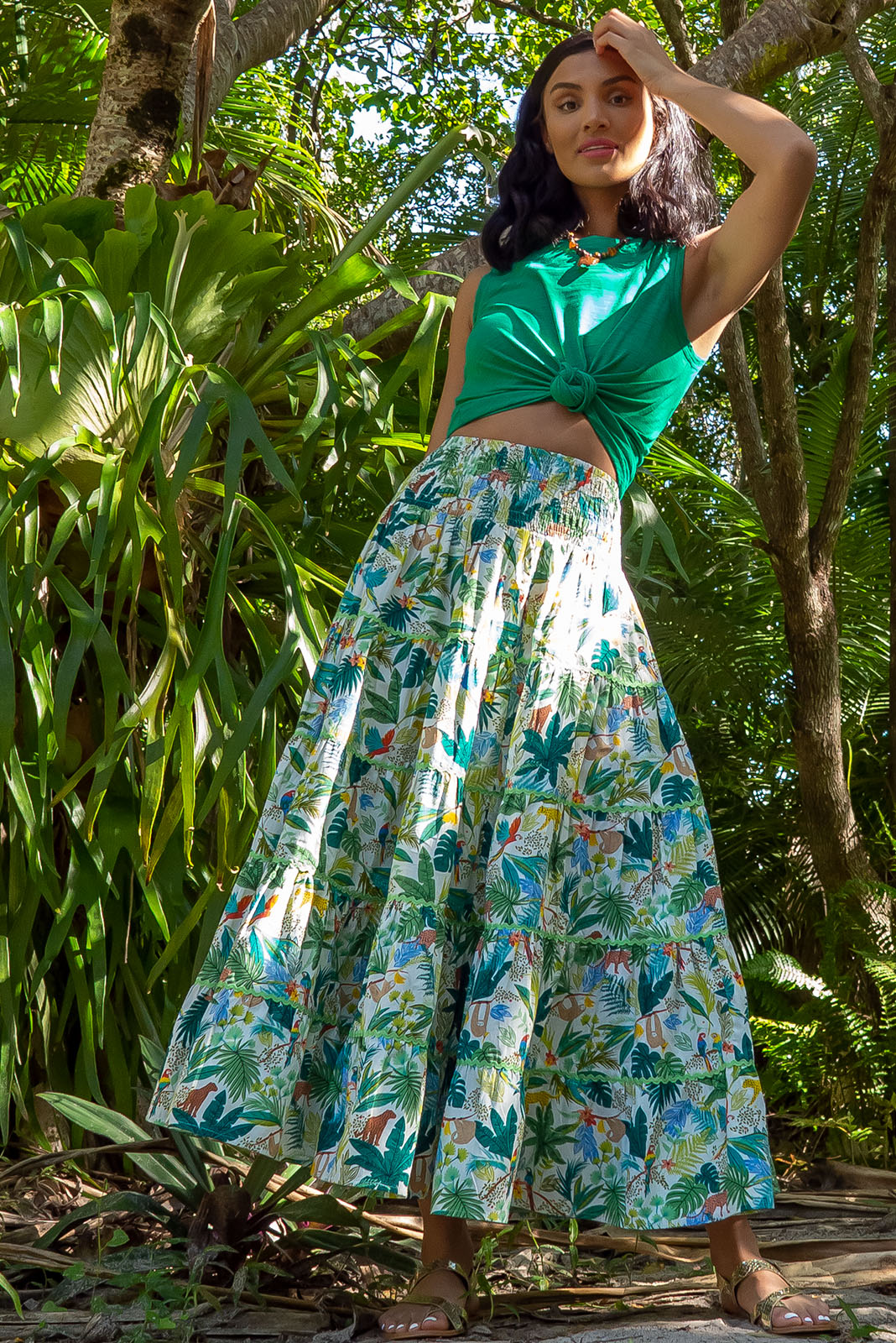 Tiered maxi skirt for sale Clearance