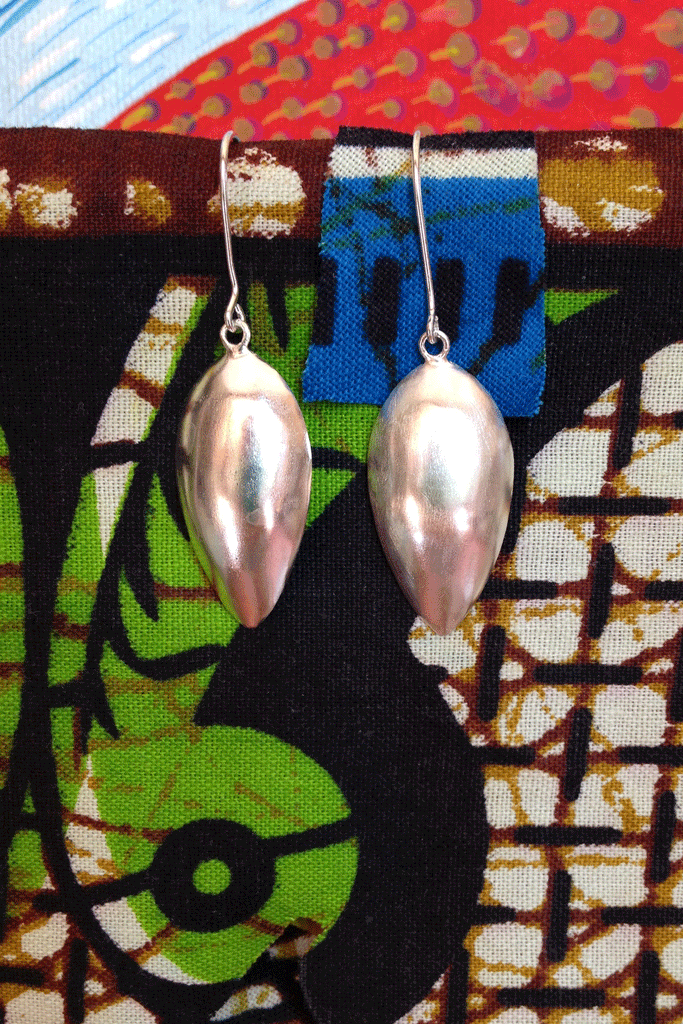 Silver Wire Domed Earring, 925 Silver Brushed Satin Finish Earrings